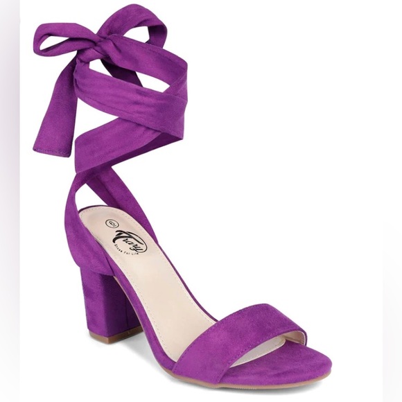 Trary Shoes - Trary Lace Up Chunky Heel Sandals